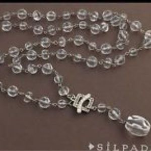 Silpada .925 Sterling Silver Cut Glass Bead Necklace